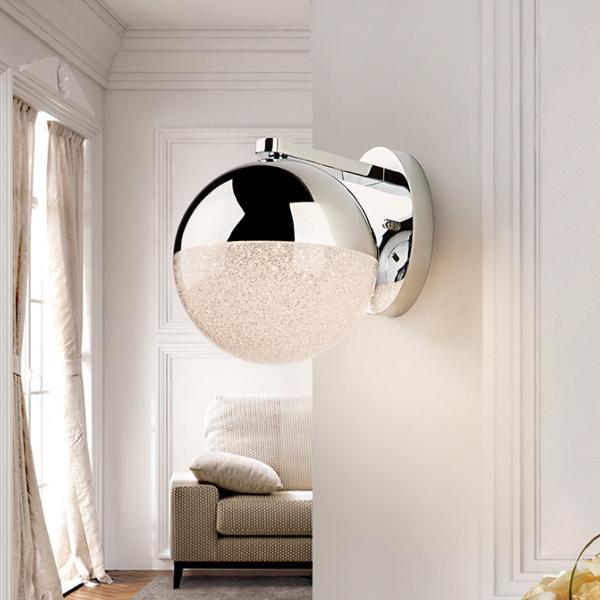 Aplique pared Sphere Schuller - 24cm. cromo 1L. LED