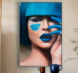 Cuadro BLUE Schuller - Lienzo Fotografia 120x80 cm