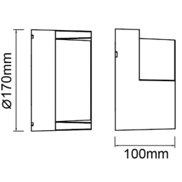 Aplique exterior Mantra CREEK Corten - Luz LED