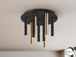 PLAFON VARAS ORO/NEGRO 9L - SCHULLER