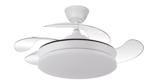 Ventilador Tridente Mini Blanco - Fabrilamp. Motor DC Ø91cm