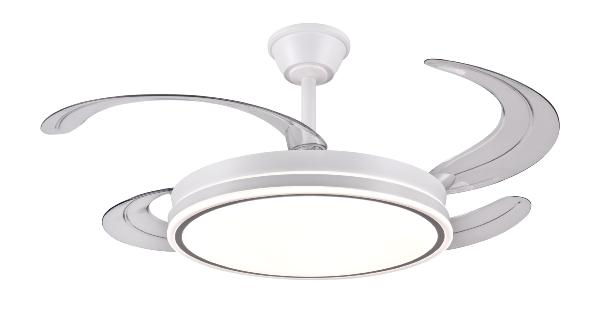 Ventilador STELLA L Blanco P&B - Motor DC Ø50-108cm Luz LED