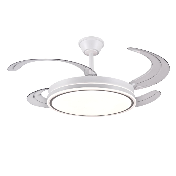 Ventilador STELLA XL Blanco P&B - Motor DC Ø50-122cm Luz LED