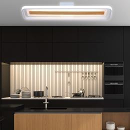Plafon led VOLANO madera-blco led 80w 6232lm 4000k- 80*18cm - ALEMAR