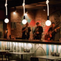 Colgante LEXA cuerda blanca 1 x 60w e-27 - led 11w - ALEMAR