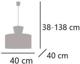 Colgante SELMA beige-tostado 1 x 60w e-27 - ALEMAR