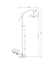 Pie salon CONTE negro 1 x 60w e-27 - ALEMAR