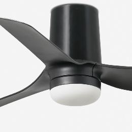 Ventilador Mini Punt Tub S FARO - Negro - Sin luz Ø90cm.