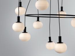 Lampara Global Schuller - acabado Negro 9 luces