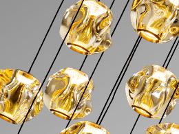 ZARIA LAMP 13L-NEGRO/BRONC/AMBAR D60 DIM - SCHULLER