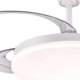 Ventilador AGATA L Blanco P&B - Motor DC Ø50-108cm Luz LED