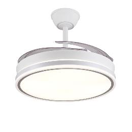 Ventilador Diana L Blanco P&B - Motor DC Ø50-108cm Luz LED