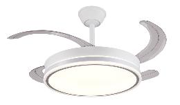 Ventilador Diana L Blanco P&B - Motor DC Ø50-108cm Luz LED