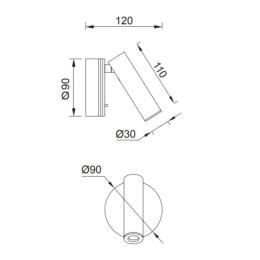 Aplique interior PREA Mantra - Luz Led