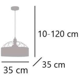Colgante PRISON saco marron 1 x 60w e-27 - ALEMAR