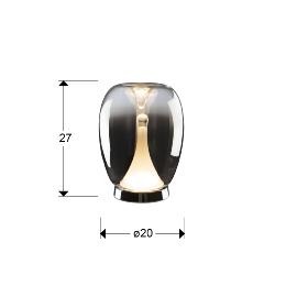 SUSPIRO SOBREMESA CROMO/SMOKY - SCHULLER