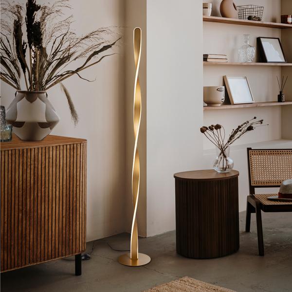 TWIST LAMPARA DE PIE ORO - SCHULLER