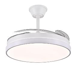 Ventilador ALTHEA L Blanco P&B - Motor DC Ø50-108cm Luz LED