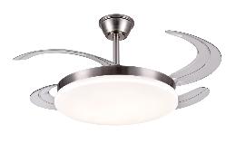 Ventilador Retractil Chloe-XL Niquel P&B - Motor DC. 50-122cmØ.