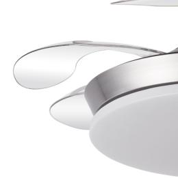 Ventilador Tridente Mini Niquel - Fabrilamp. Motor DC Ø91cm