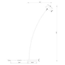Pie salon ANTIA niquel satinad 1 x 50w gu10 - ALEMAR