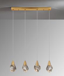 Lampara techo lineal AQUARIA Oro - Schuller - Luz LED