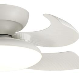 Ventilador Aloha Mantra - Blanco Motor DC Luz LED Ø52-90cm.