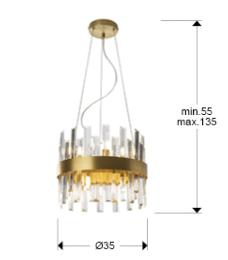 GRACE- LAMPARA 10L ORO - SCHULLER