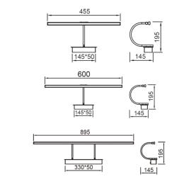 Aplique interior PARACURU Negro Mantra - Luz Led