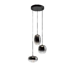 ONICE- LAMPARA 3L NEGRO-SMOKE D30 - SCHULLER