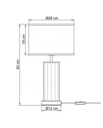 Sobremesa CALABRIA latón 1 x 60w e-27 - ALEMAR