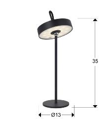 GONG- SOBREMESA LED NEGRO - SCHULLER