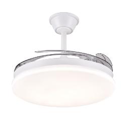 Ventilador Retractil Chloe-XL Blanco P&B - Motor DC. 50-122cmØ.