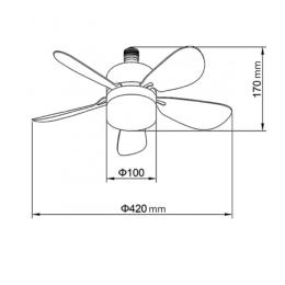 Ventilador Nano Blanco Alemar - Motor DC. 42cm.Ø