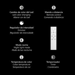 Plafon led TANA blanco-madera led 90w 3000/4000/6000k - ALEMAR
