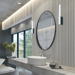 Aplique interior ANTIGA vertical Negro Mantra - Luz Led