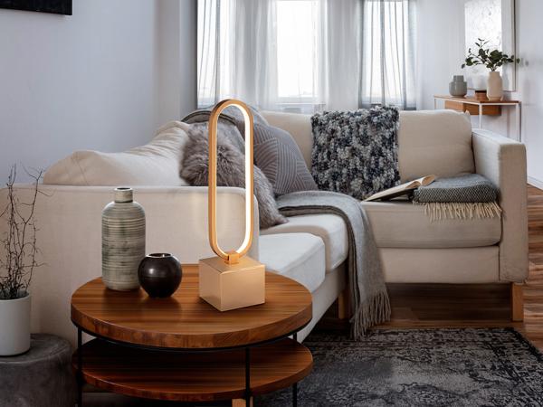 Sobremesa Colette Schuller - Oro rosa 13x50cm. LED