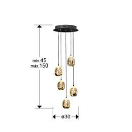 ROCIO- LAMPARA 5L NEGRO-ORO 30D - SCHULLER