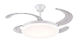 Ventilador AGATA L Blanco P&B - Motor DC Ø50-108cm Luz LED