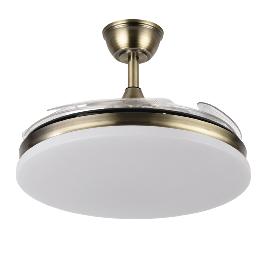 Ventilador Tridente Cuero Fabrilamp - Motor DC Ø107cm