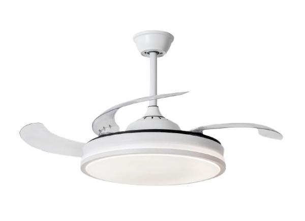 Ventilador Moralla Blanco SUNACA - Motor DC. luz LED. 49-108cm Ø.