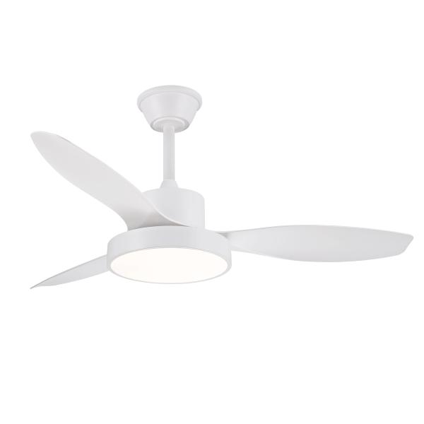 Ventilador Ginna XL Blanco - Motor DC. luz LED. 120cmØ.