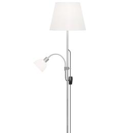 Lampara de pie Sisto Blanco - 1 Bombilla E27 + 1 bombilla E14