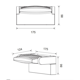 Aplique exterior HOOD Gris Oscuro Mantra - Luz LED 