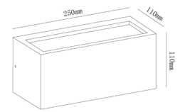 Aplique exterior UTAH Mantra Corten - Luz LED 