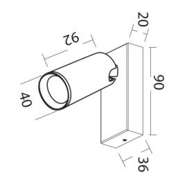 Aplique interior NAZARÉ Negro Mantra - Bombilla Led