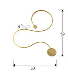 Aplique de pared GRAFOS Pequeño - Schuller - Luz LED