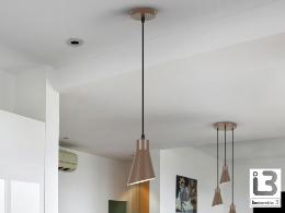 i3-BERA- LAMPARA 1L -MARRON - ILUMINACION i3 By SCHULLER