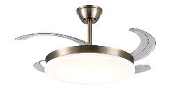 Ventilador Chloe L Cuero P&B - Motor DC Ø50-108cm Luz LED