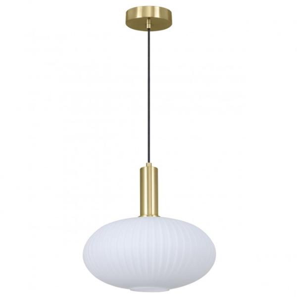 Colgante 1 L CARMIN laton/opal 1 x 60w e-27 - ALEMAR